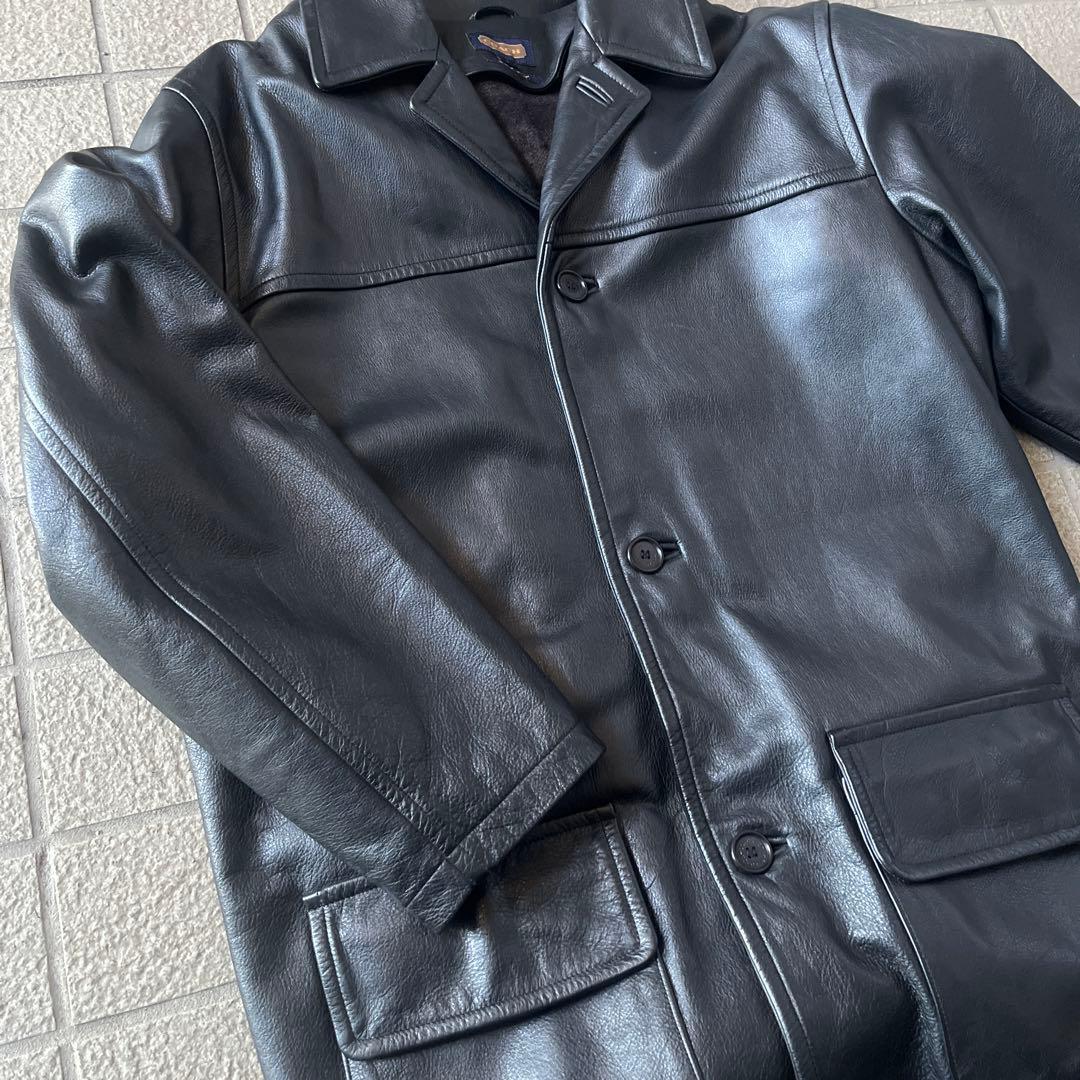 極美品　usa製　90s 00s old coach レザーカーコート