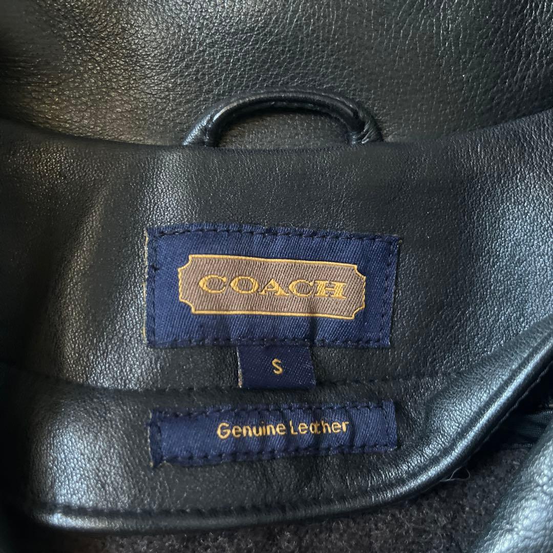 極美品　usa製　90s 00s old coach レザーカーコート