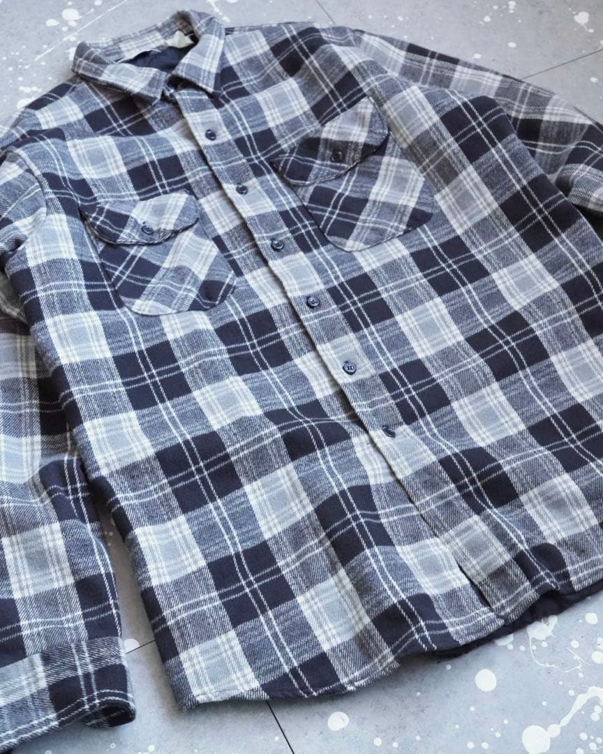 ゆうさん80s FIVE BROTHER チェック柄ネルシャツ アメリカ製