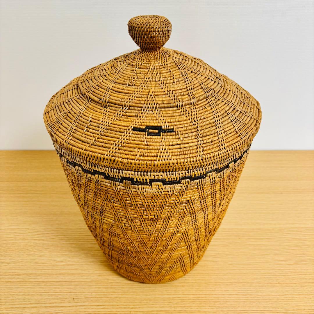 【希少品】アタ 蓋付き かご バスケット ASHITABA 送料込み