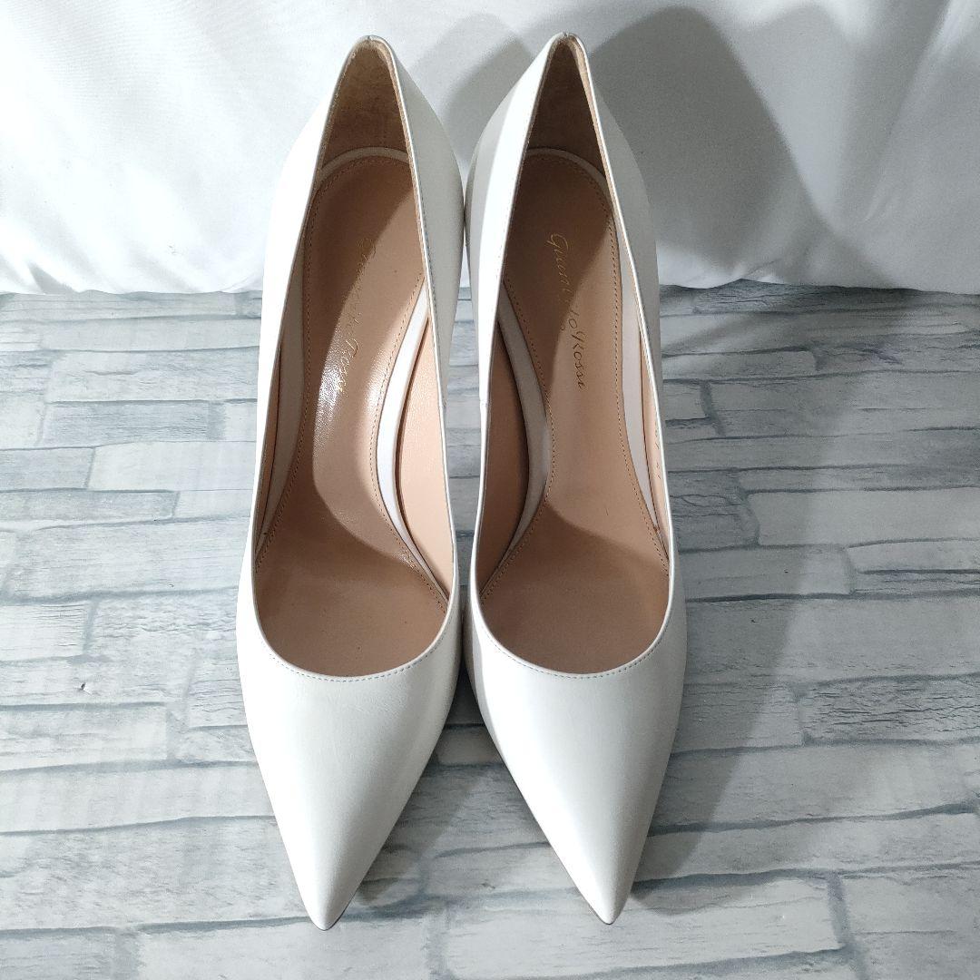 未使用品✨ジャンヴィトロッシ　レザーパンプス　ポインテッドトゥ　白　41