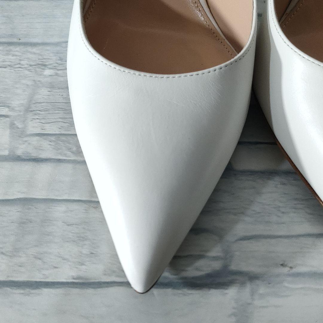 未使用品✨ジャンヴィトロッシ　レザーパンプス　ポインテッドトゥ　白　41