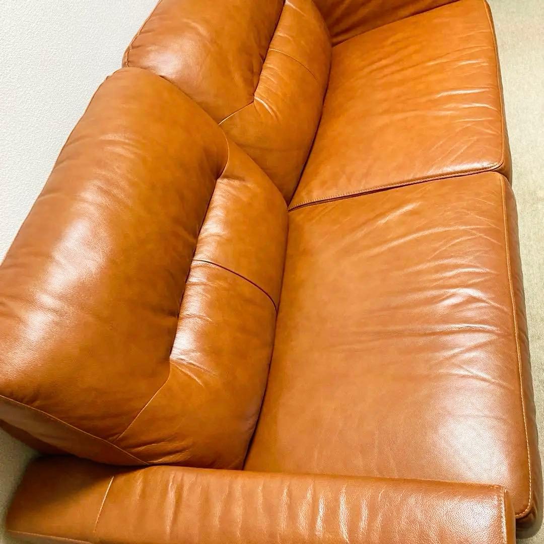 本革ブラウン3人掛けレザーソファ ニトリ