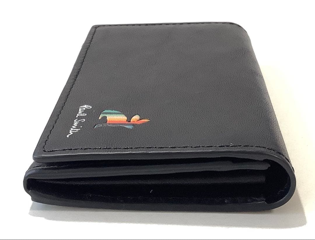 新品★ポールスミス★マーケトリーストライプラビット名刺入れカードケース★ブラック