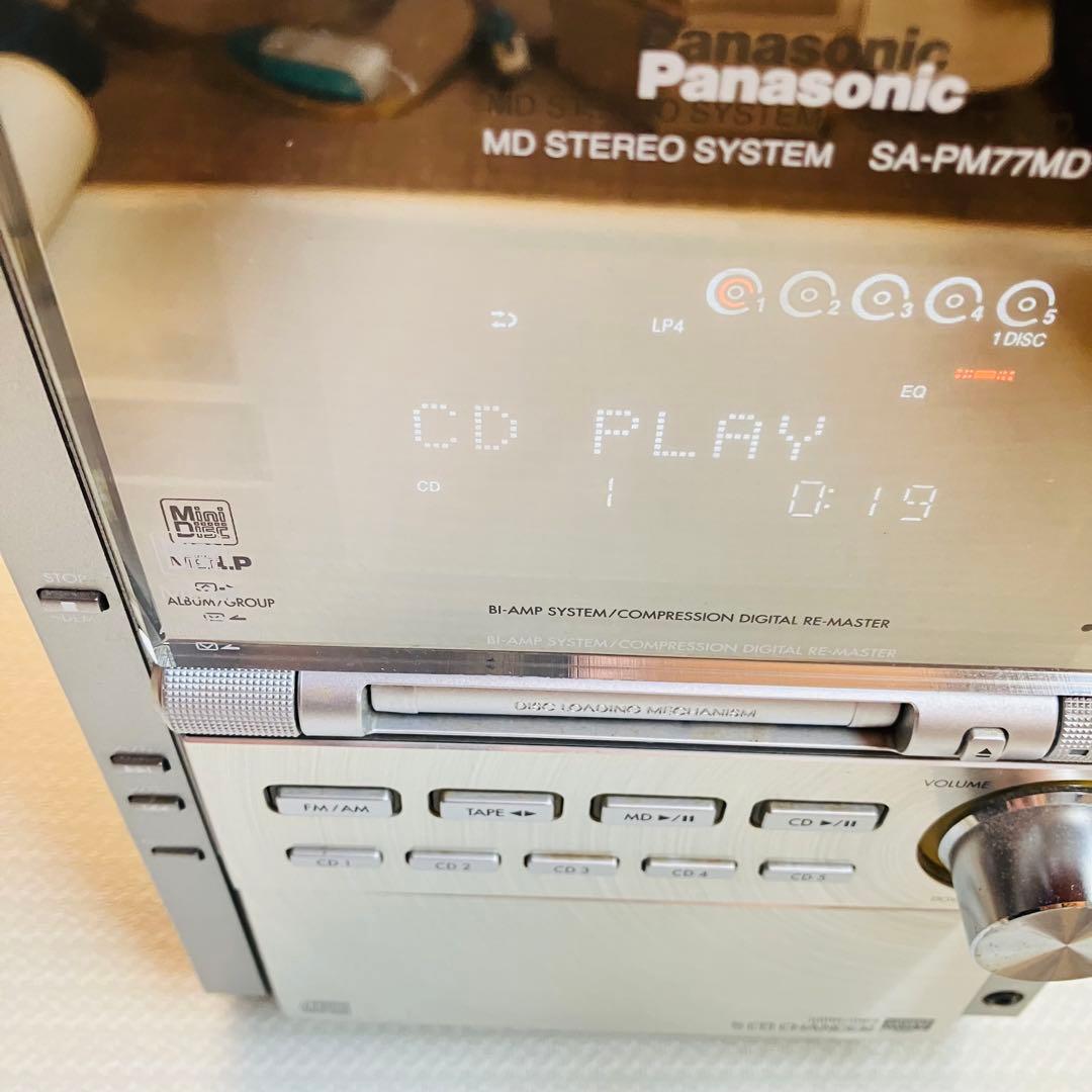 Panasonic コンポ SC(SA)-PM77MD/CDMD動作OK/訳あり