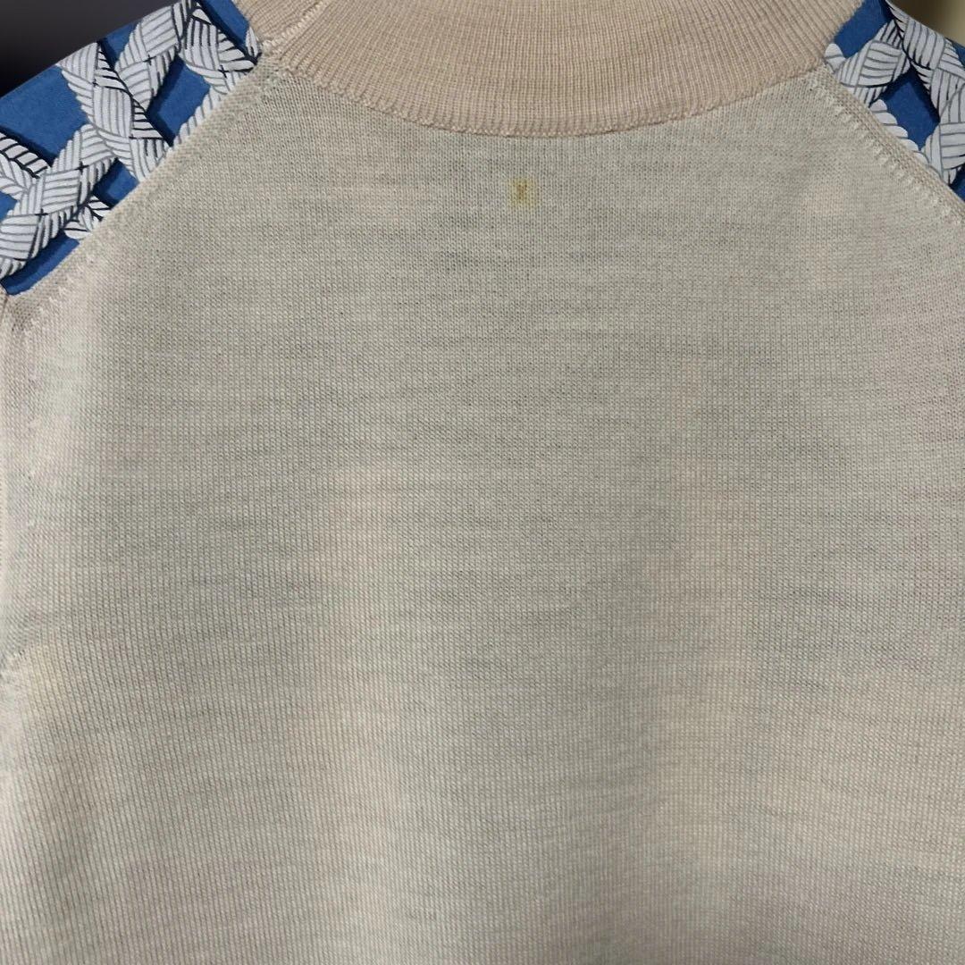【希少】Vintage HERMES ビンテージエルメス シルク切り替えニット