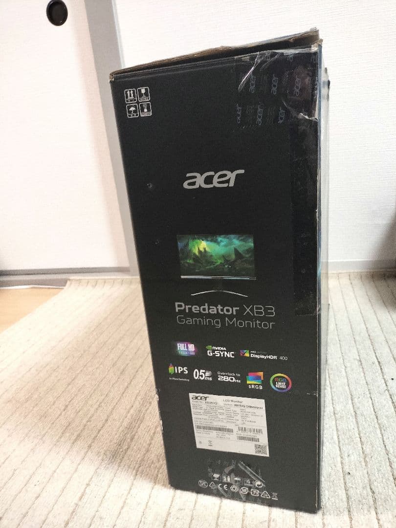 ディスプレイ・モニター本体 Acer Predator XB3 XB253QGWbmiiprzx 24.5