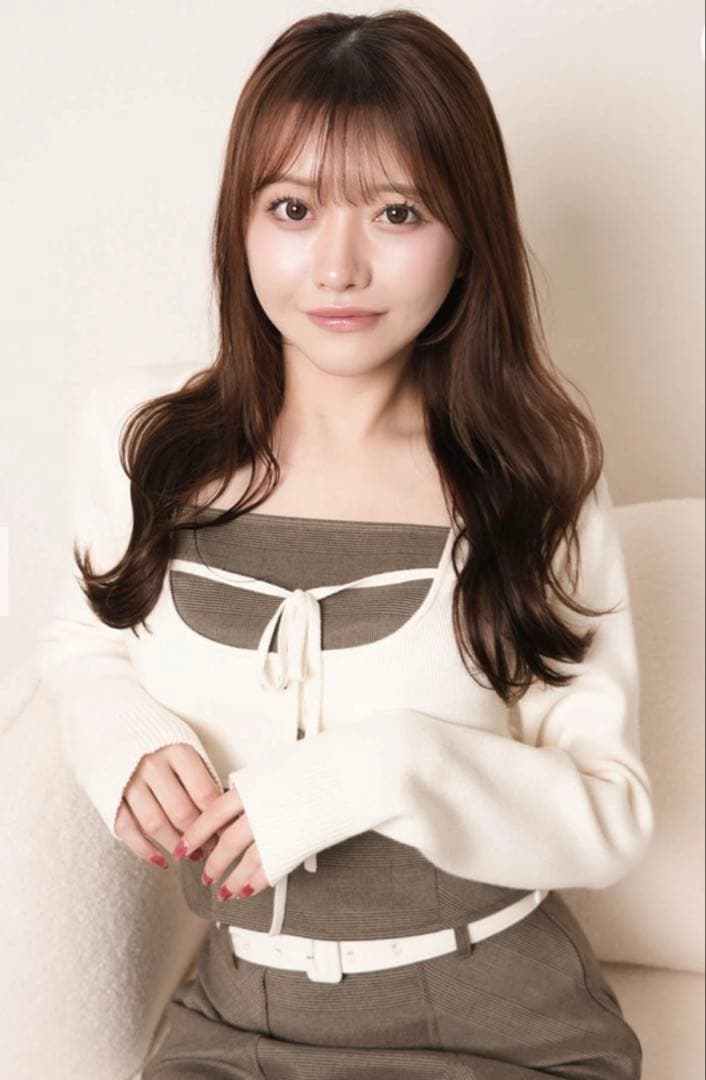 LIP SERVICE コルセットチェックトップス スカート セットアップ