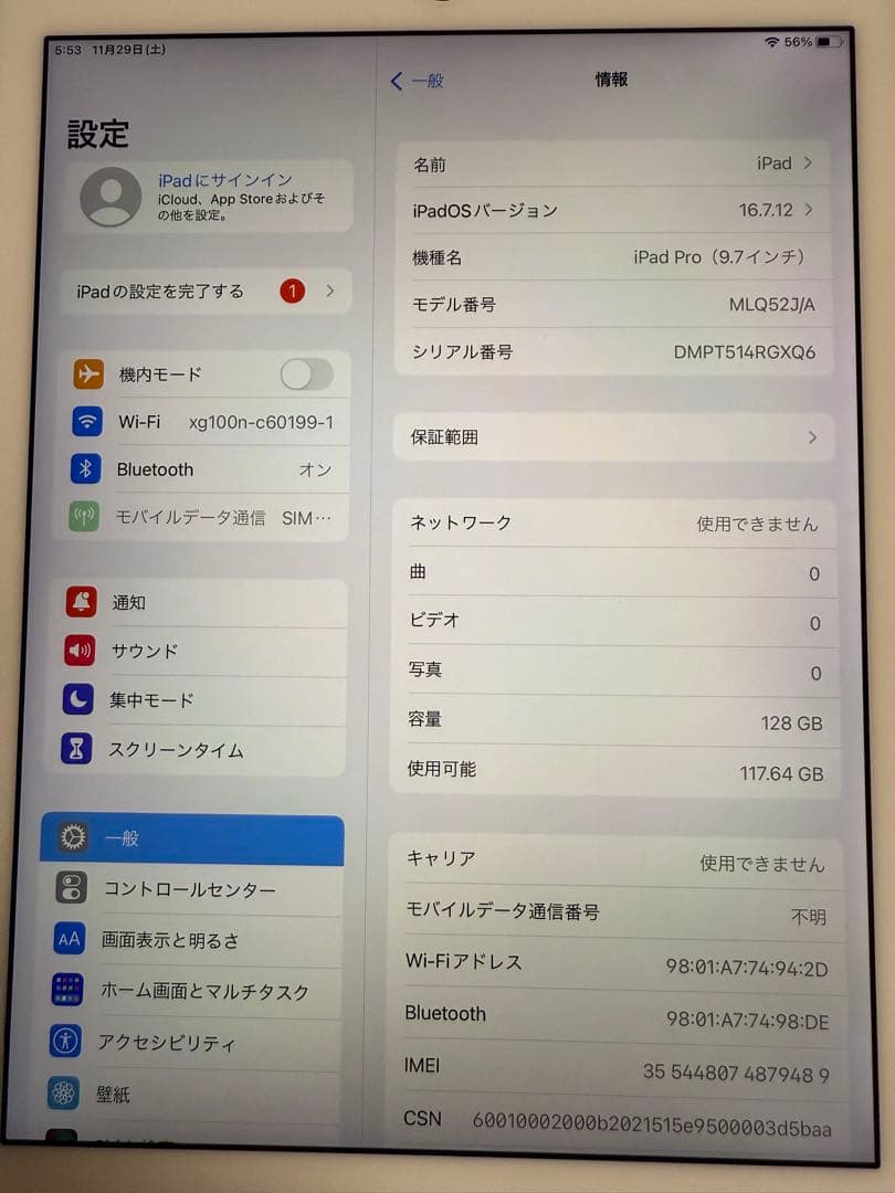 【songsokhom専用】Apple iPad pro9.7 128GB GO