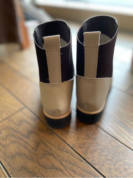 SALE！新品レシピRecipe バックゴアブーツ　23.5cm　グレージュ