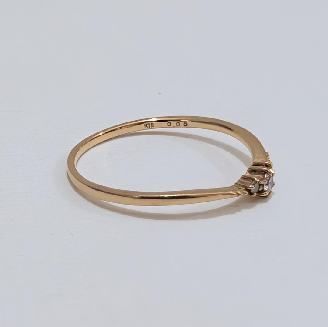 2025 ヴァンドーム青山ダイヤリングK18YGイエローゴールド11号