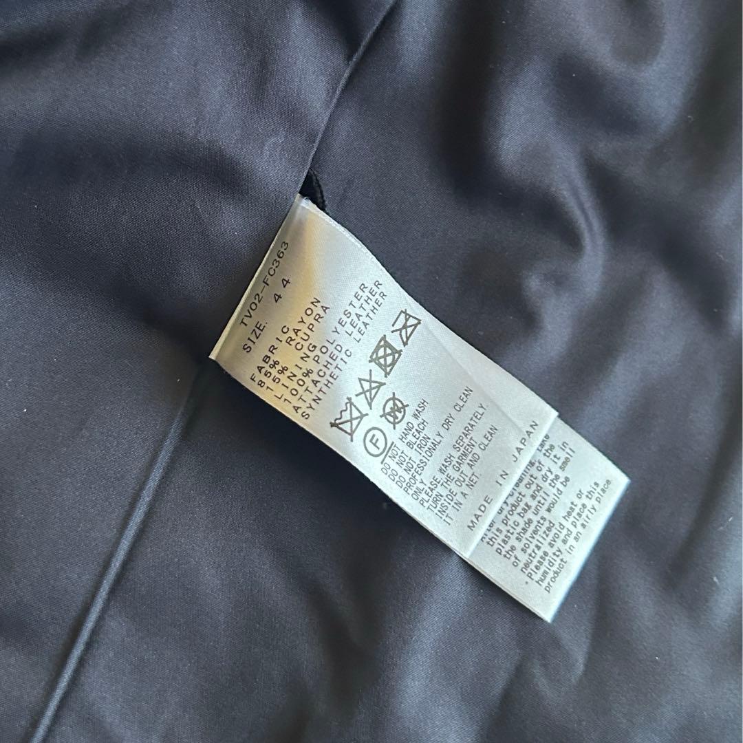 toga virilis ネイビー クラッシュベルベット スタッズブルゾン