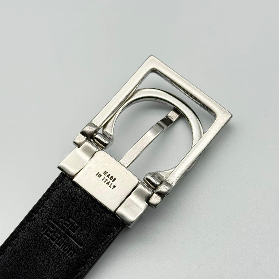 ✨美品✨フェラガモ ガンチーニ ベルト 新品ベルト シルバー金具 紳士 ビジネス