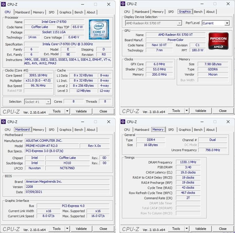 ゲーミングPC/Core i7 9700/RX5700XT/メモリ16GB