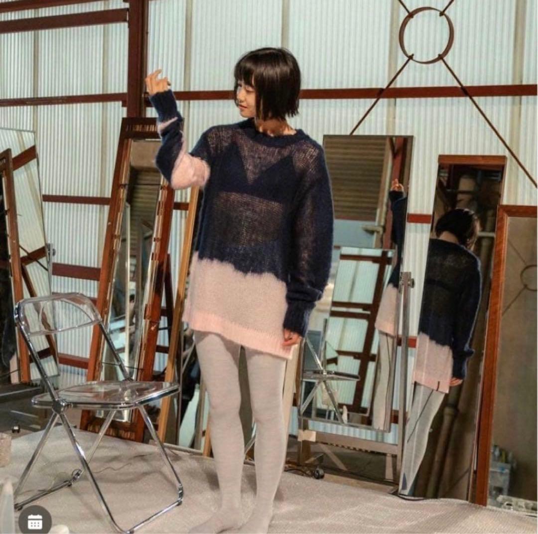 pamm 汽水域のローゲージニット /ネイビー