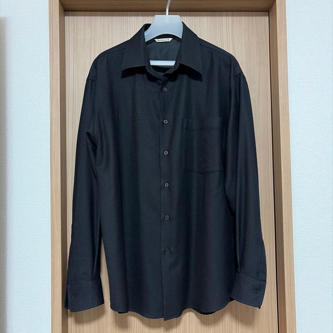 トップス AURALEE 22AW SUPER LIGHT WOOL SHIRTS