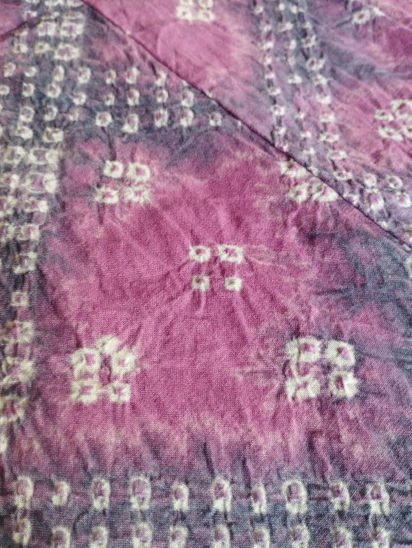 絞り浴衣 紫 ピンク Lサイズ～ 観劇 LIVE 有松鳴海絞り 高級