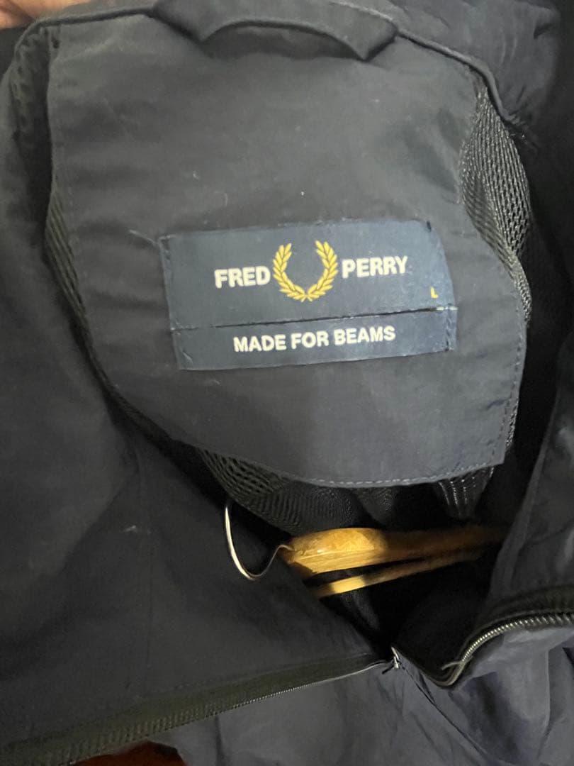 FRED PERRY BEAMSシェルジャケット セットアップ　ネイビー