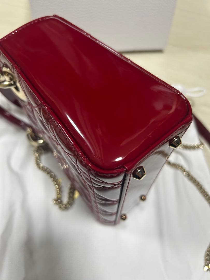 u*可様 Lady Dior バッグ ミニ レッド