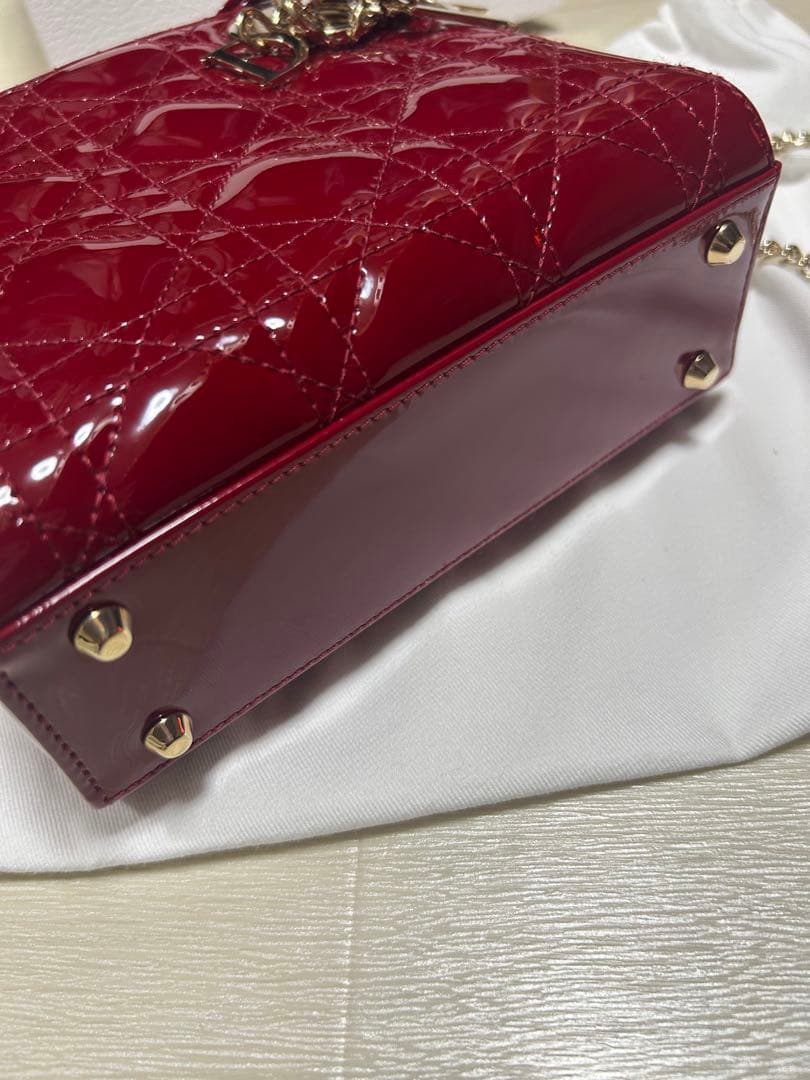 u*可様 Lady Dior バッグ ミニ レッド