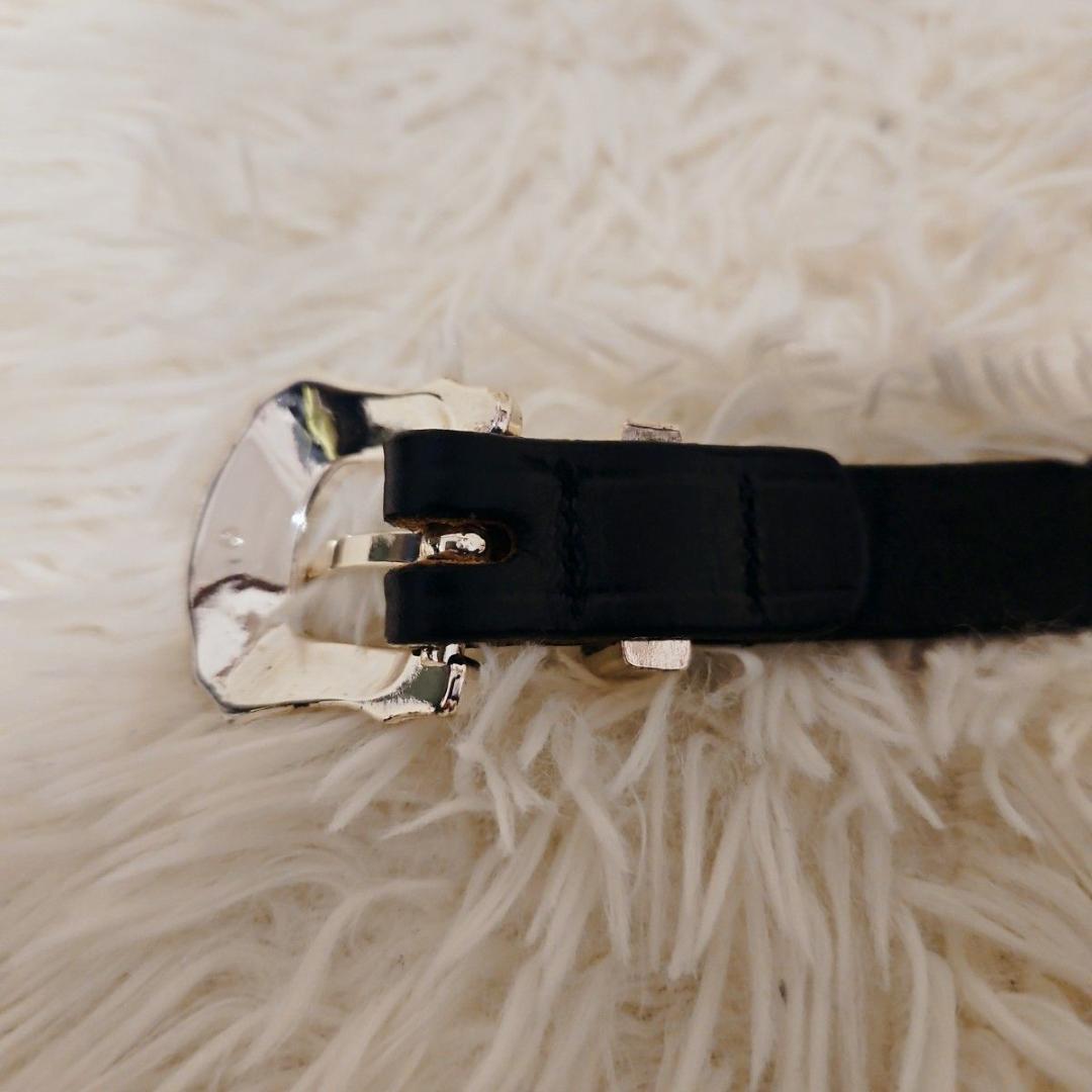 美品 monitaly モニタリ ベルト ブラック シルバーバックル レザー 黒