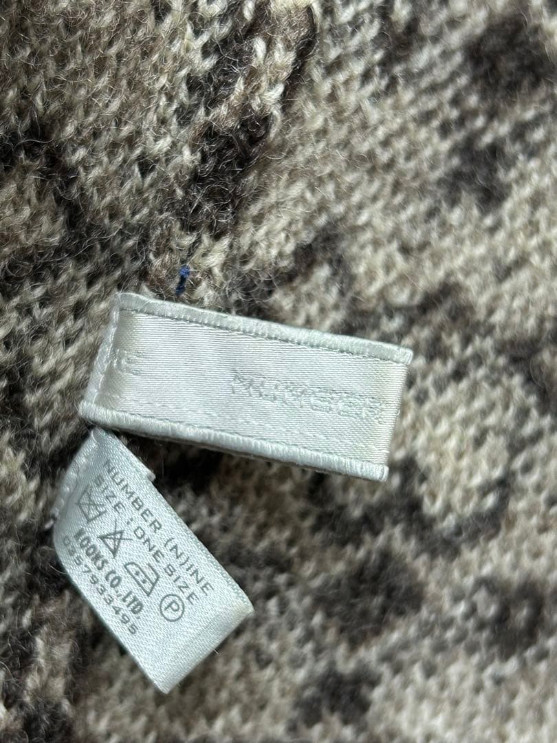 NUMBER NINE 幾何学模様 ネックウォーマー　ジョージハリスン