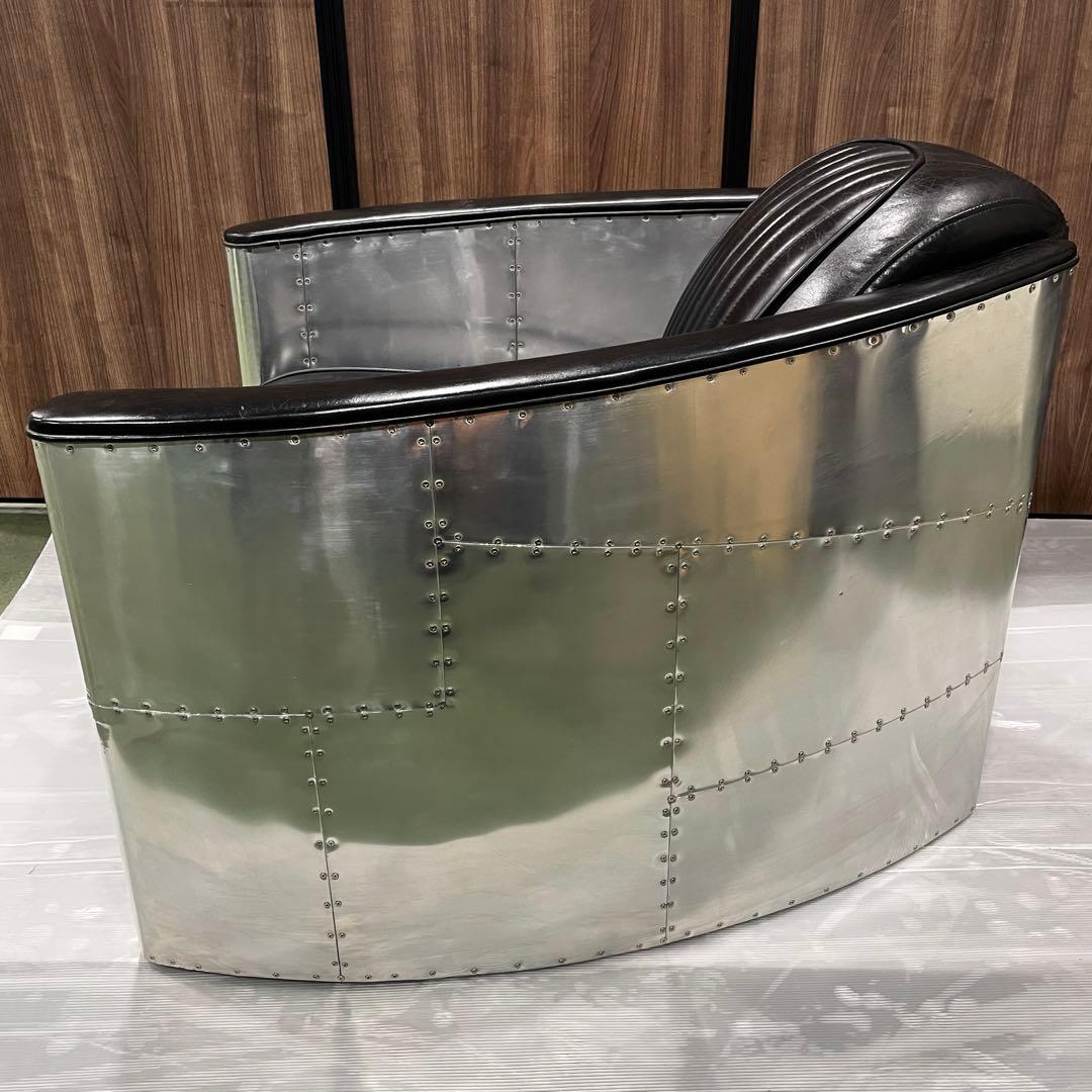 ◎レア 1人掛けソファ アビエイター アメリカンビンテージスタイル アルミ