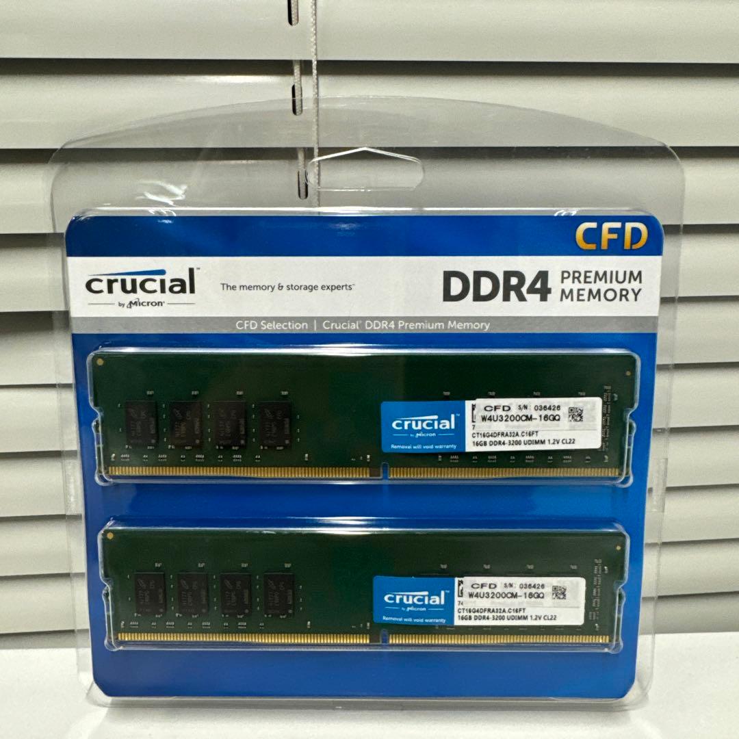 新品CFD DDR4 PC4-25600 16GB2枚組