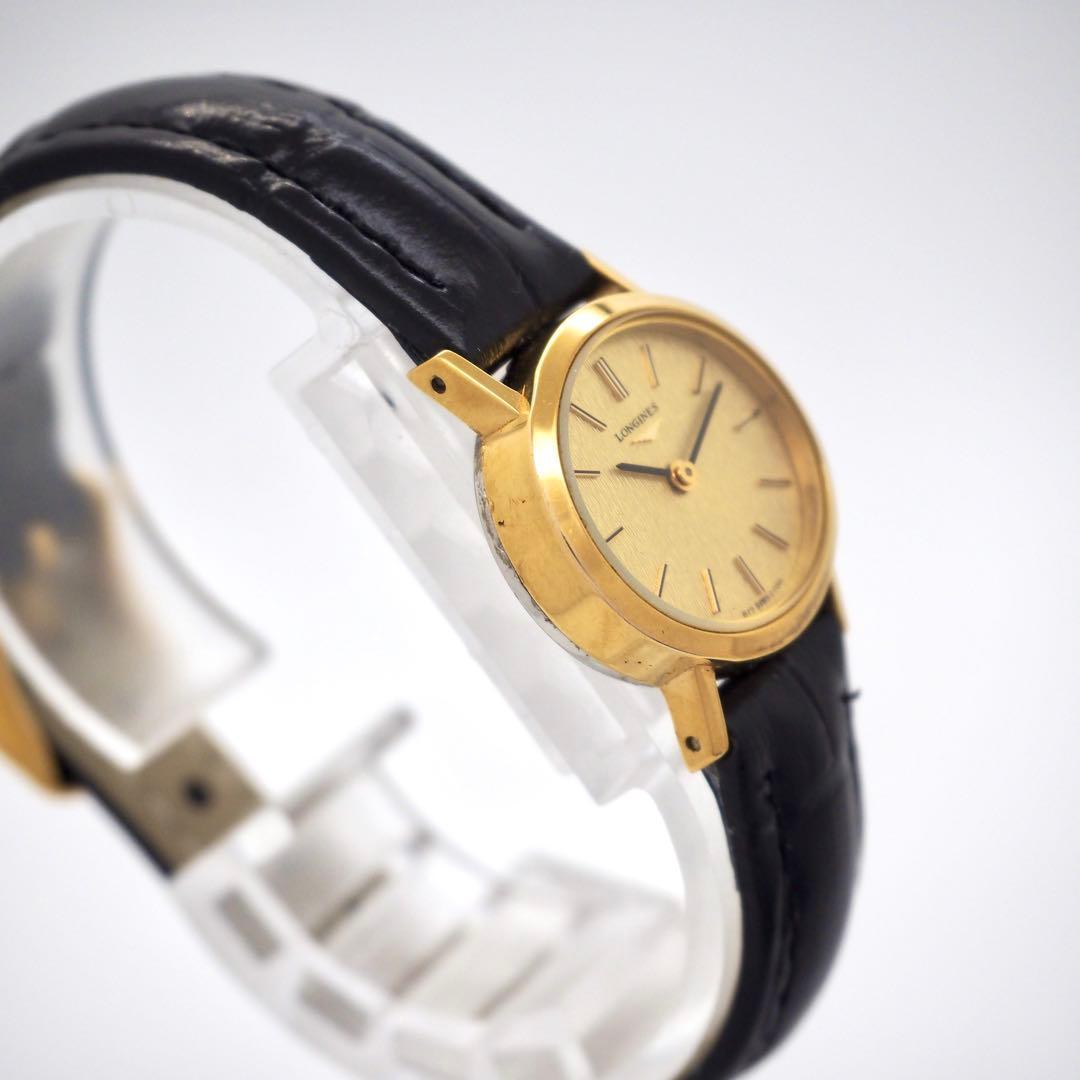 736 稼働【美品】LONGINES 時計　手巻き ゴールド レディース　希少