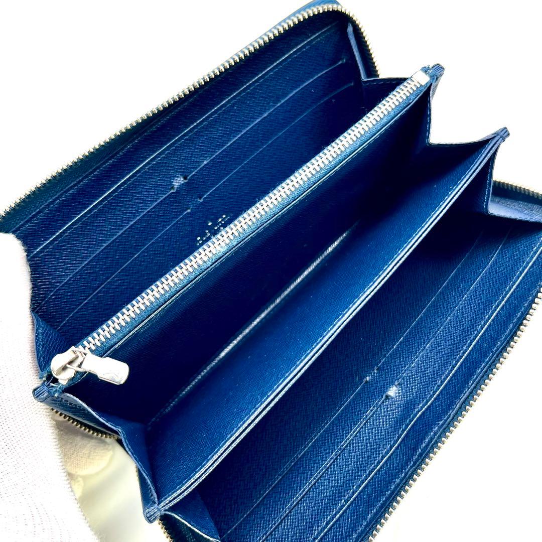 ルイヴィトン　 エピ ジッピーウォレット ネイビー ラウンドジップ 長財布