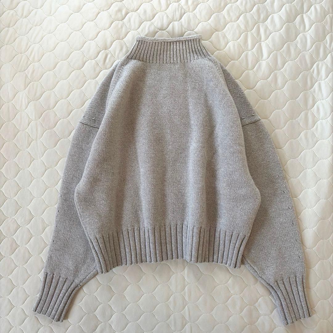 【美品】トゥモローランド ✴︎ラムカシミヤビルドネックプルオーバー グレー