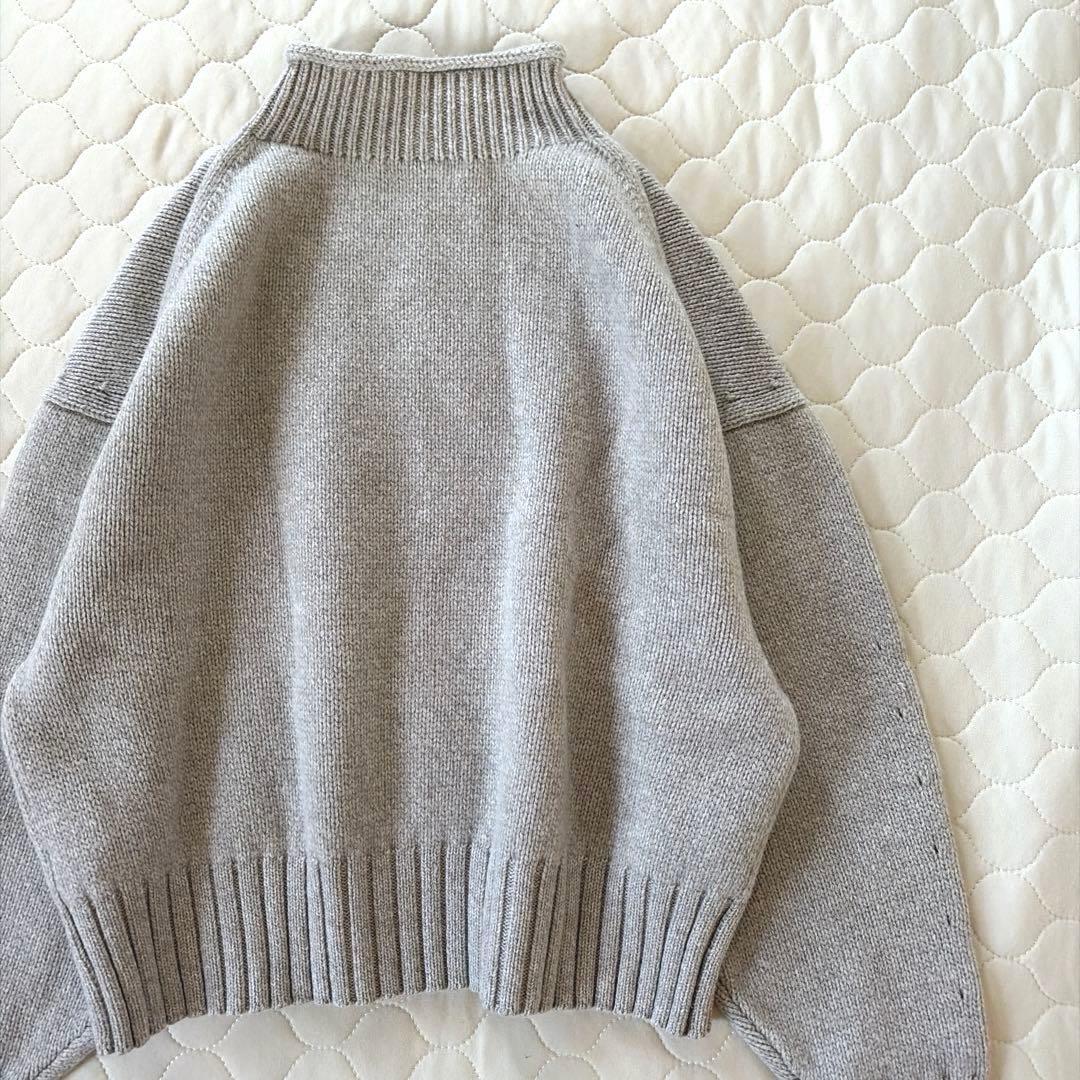 【美品】トゥモローランド ✴︎ラムカシミヤビルドネックプルオーバー グレー