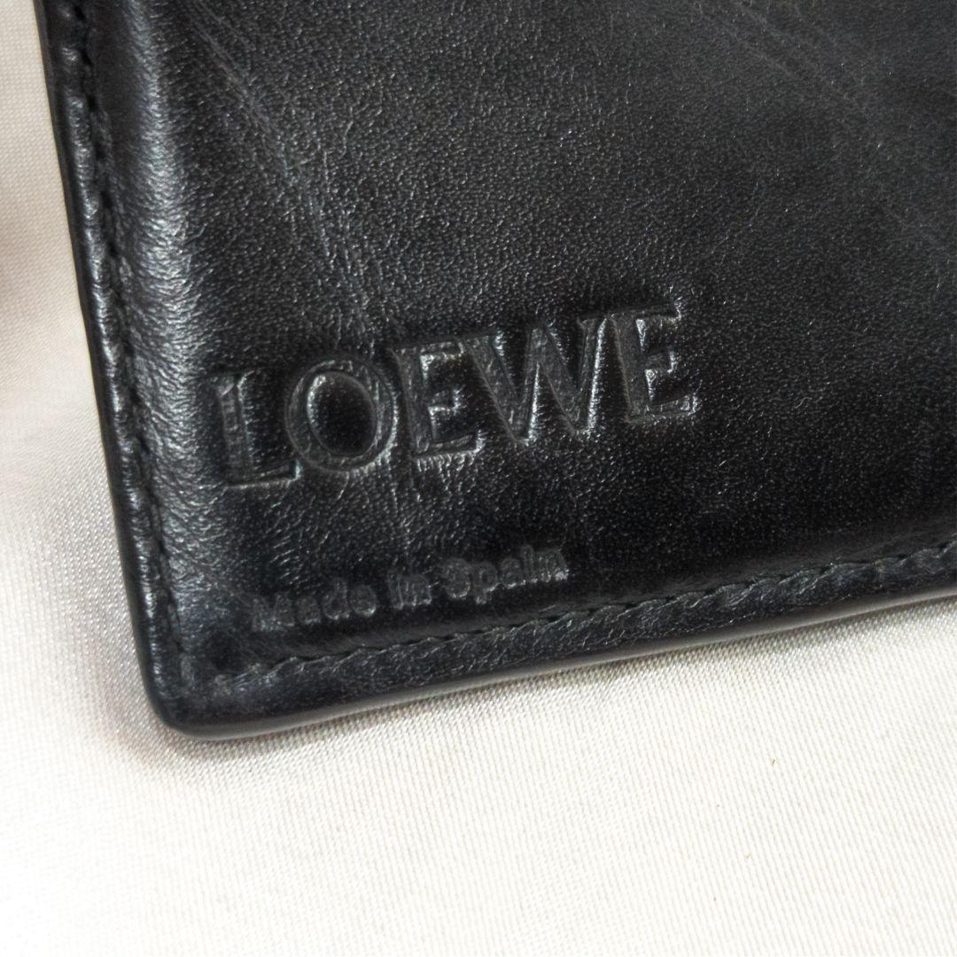 【美品】 LOEWE ロエベ 長財布 アナグラム リネン グリーン