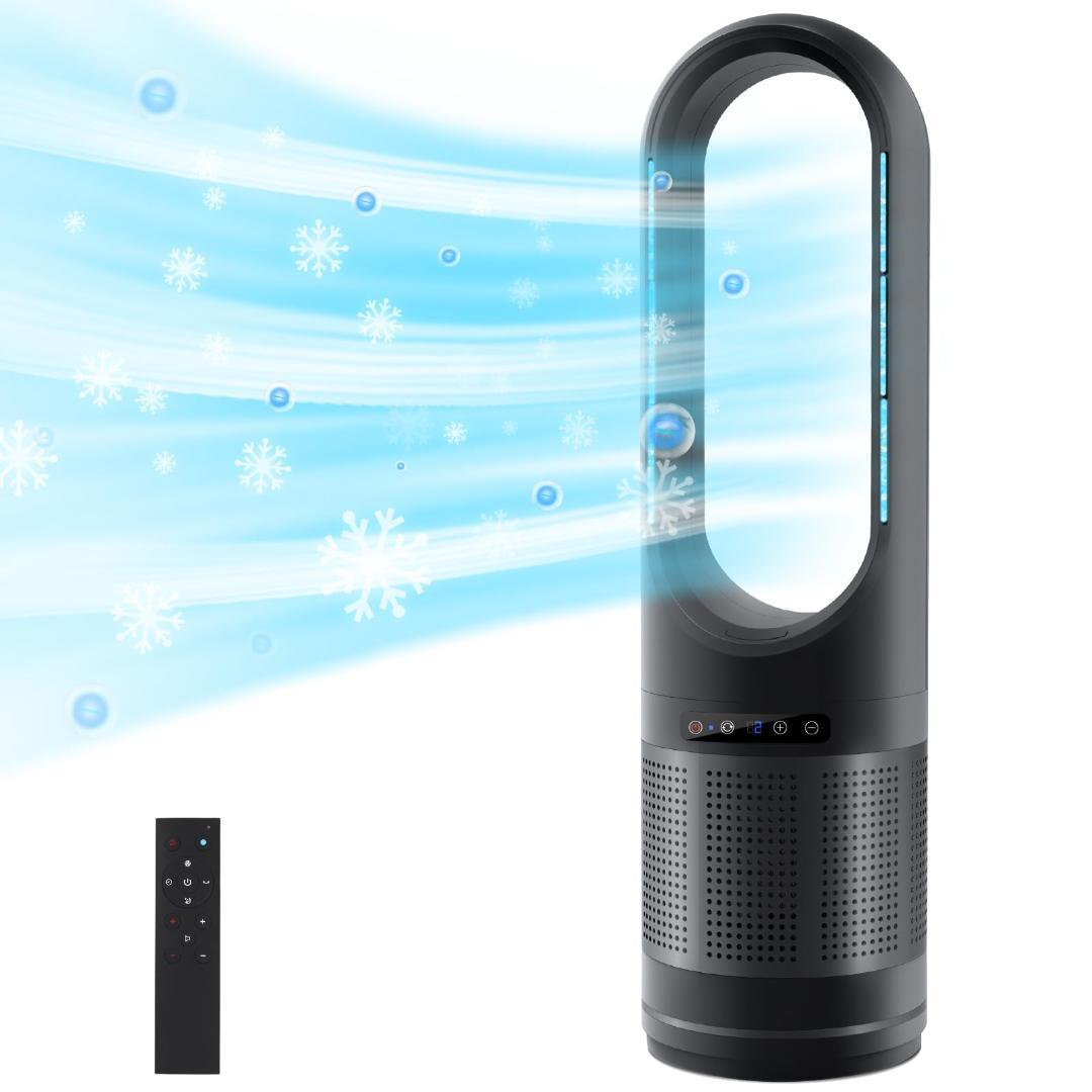 ☆3-in-1ブレードレスタワーファン温/冷風、空気浄化