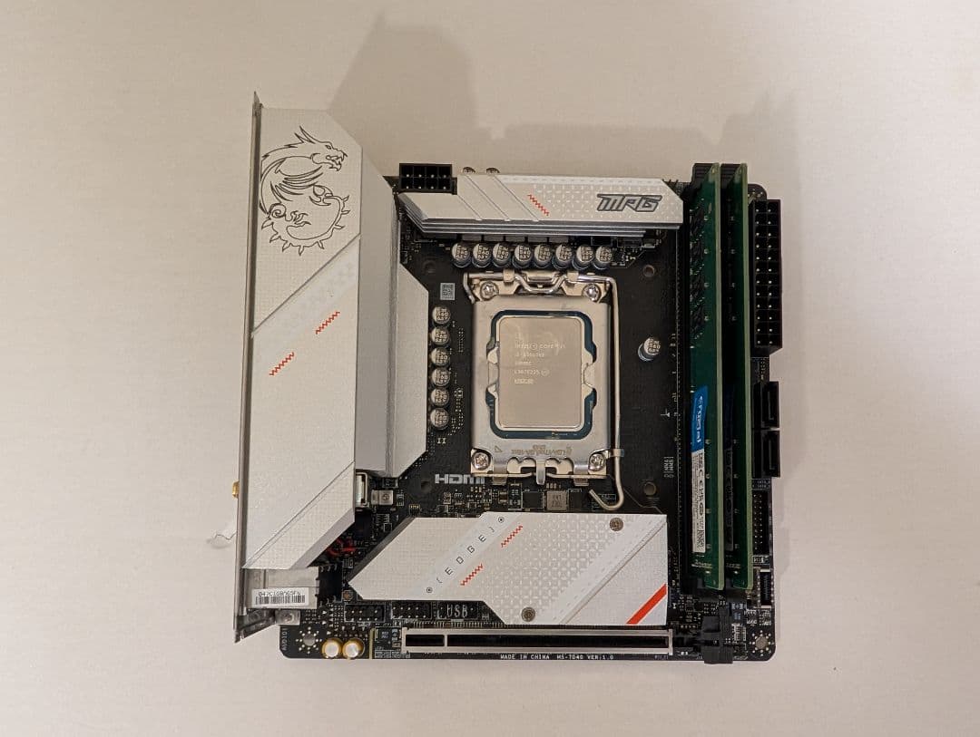 MSI B760Iマザー + i5-13600kf + 64GBメモリ