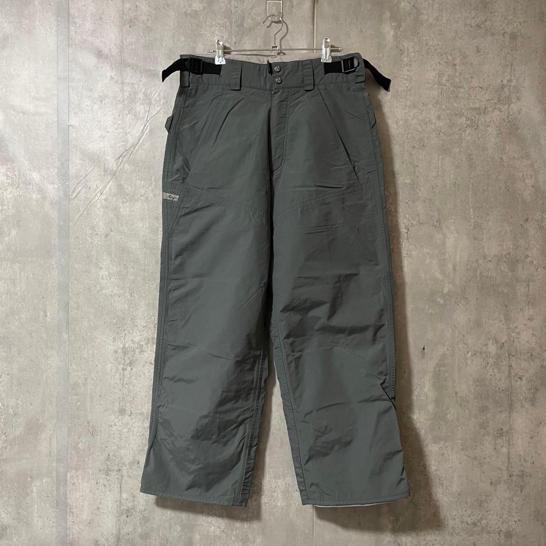 burtonバートンスキーパンツスノーボードウェアズボン下灰色グレー刺繍ロゴ希少