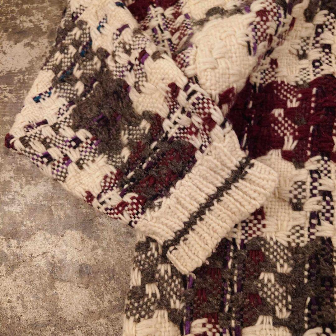 Imbaya エクアドル製 ハンドニットカーディガン ウール100% 4633