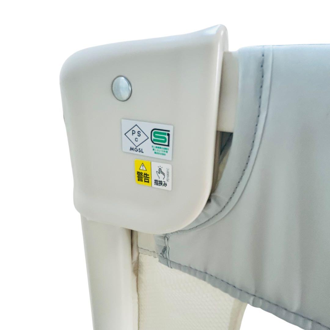 極美品　アップリカ　ココネルエアー AB　ホワイトグレー　ベビーベッド　使用僅か