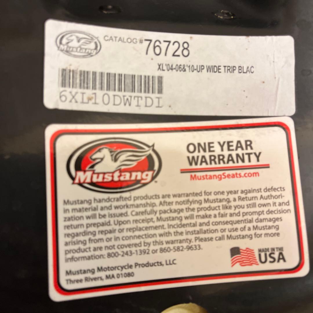 【ハーレー】Mustang ワイドトリッパー・ソロシート