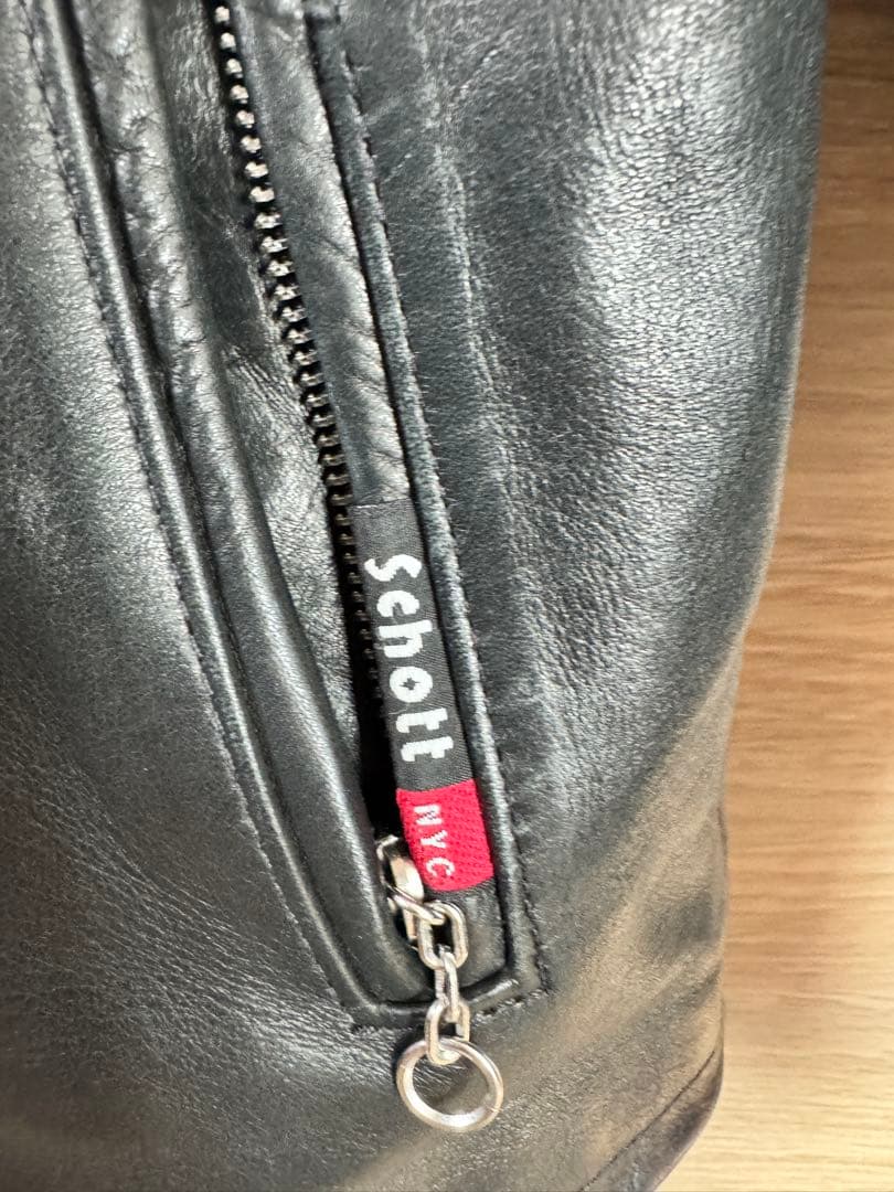 ショット　ブラックレザーシングルライダースジャケット