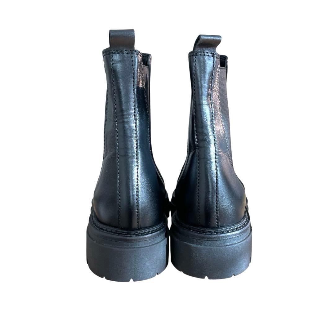 【れい】ENESS エネス サイドゴアブーツ 37 23.5㎝ブラック黒