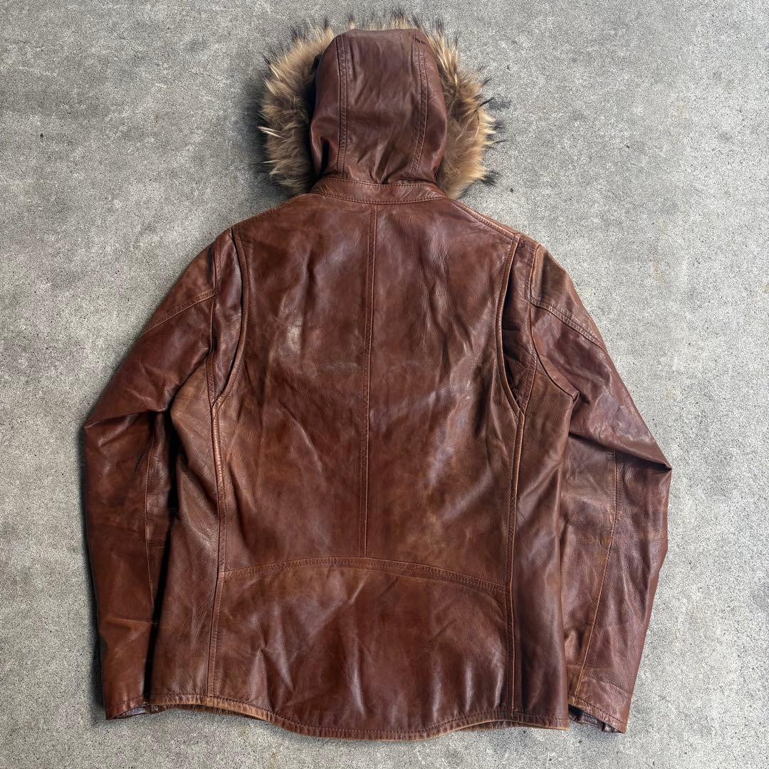 TAKEO KIKUCHI ラムレザー シングルライダースジャケット