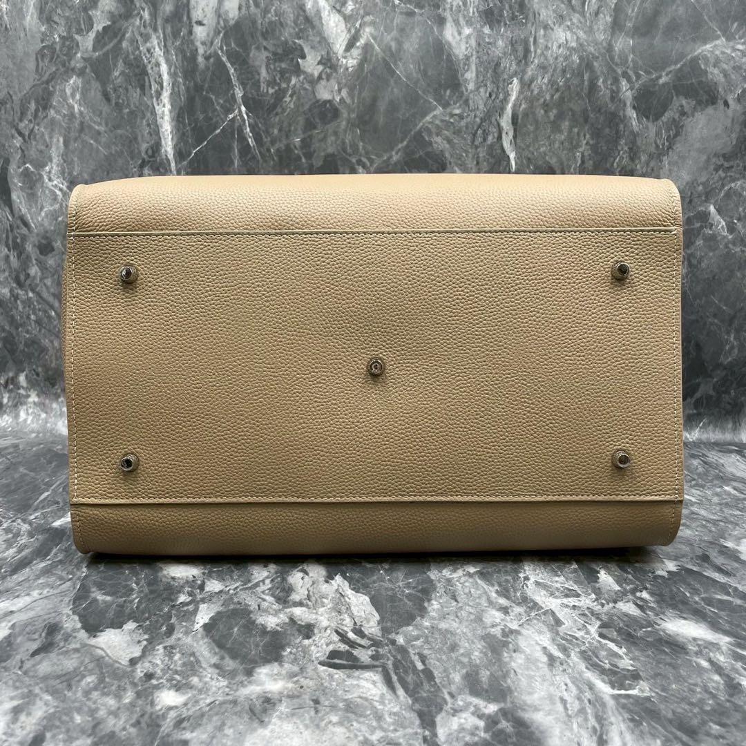 【極美品】JISTORY トートバッグ ボストンバッグ ベージュ レザー