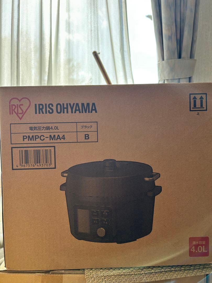新品未使用 IRIS OHYAMA 電気圧力鍋 4.0L ブラック