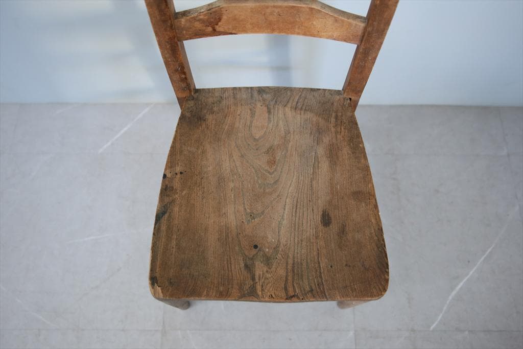 英国アンティーク木製チャペルチェア/チャーチ/ダイニングイス(91-139-1)