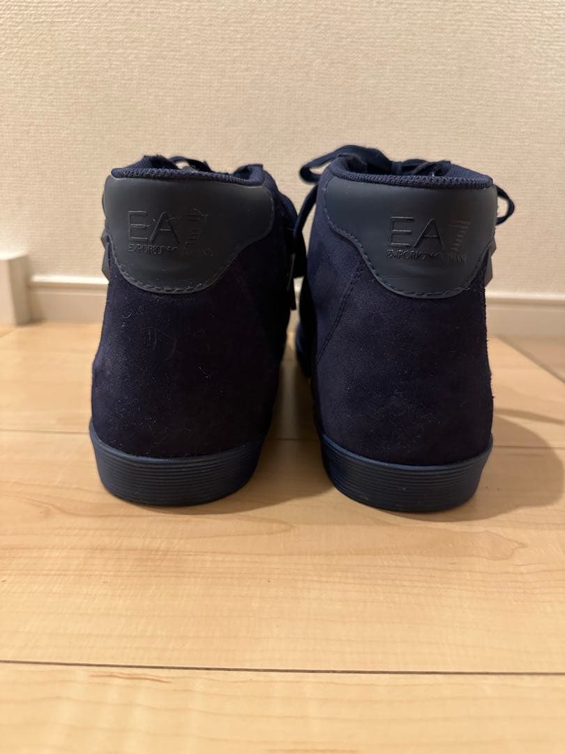 未使用 エンポリオアルマーニ ハイカット スニーカー ネイビー スエード 27