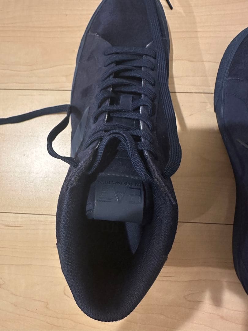 未使用 エンポリオアルマーニ ハイカット スニーカー ネイビー スエード 27