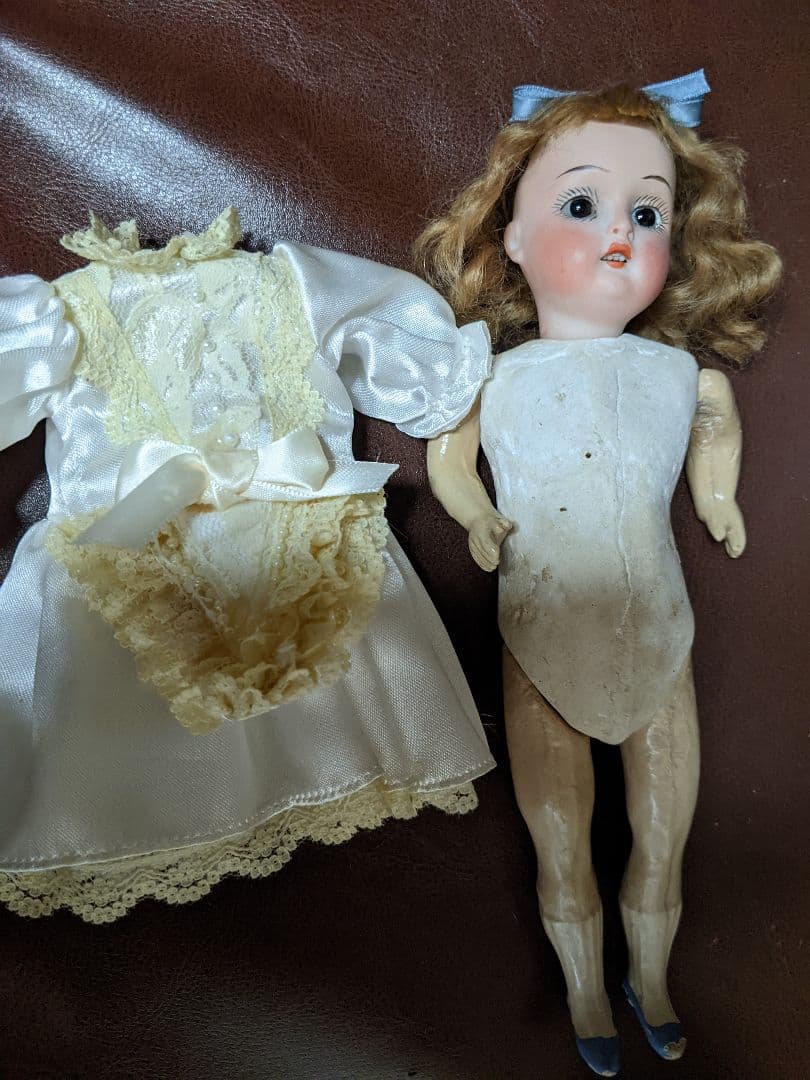最終！アンティークビスクドールホイバッハの可愛いお嬢さん検)ミニョネット