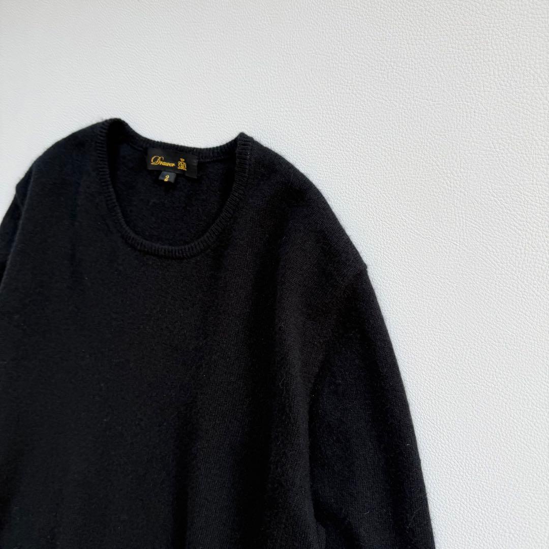 ドゥロワー　14Gカシミヤ100%ニット　バックスリット　やや薄手柔らか上質生地