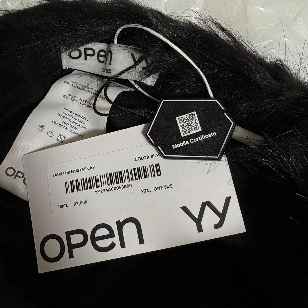 【韓国限定】OPEN YY_FAUX FUR EARFLAP CAP キャップ
